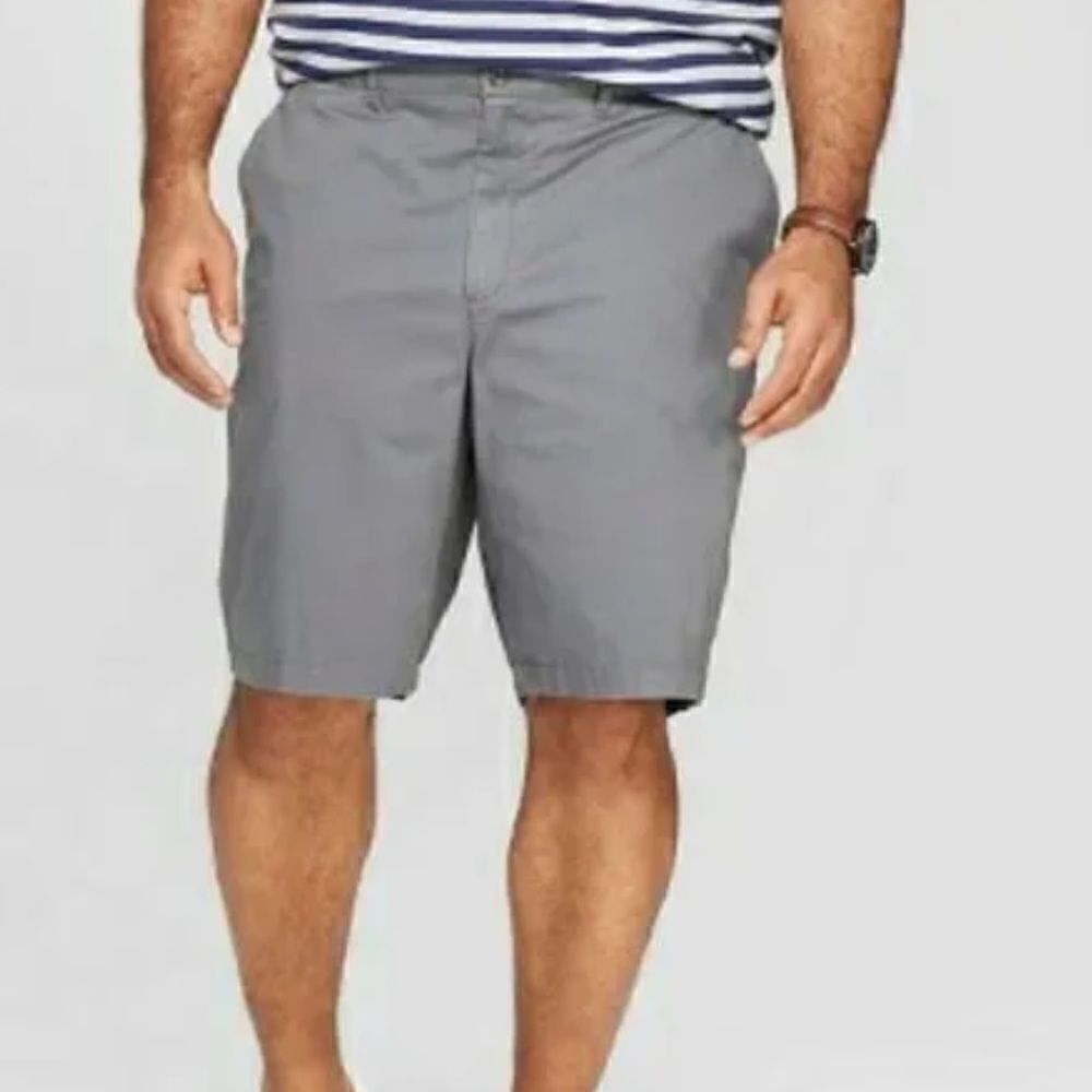 NWT Merona Flat Front Light Gray Shorts Size 42